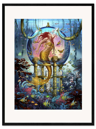 Framed art print Red Mermaid