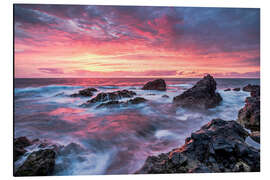 Magnettafel Sonnenuntergang in Lanzarote bei den Los Hervideros