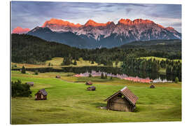 Gallery print Alpenglow at Karwendel mountains