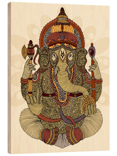 Wood print Ganesha