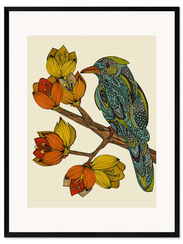 Impressão artística com moldura Bravebird