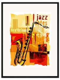 Gerahmter Kunstdruck Jazznotes