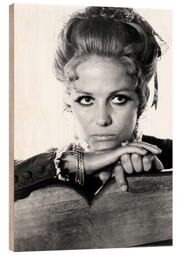 Holzbild Claudia Cardinale - Spiel mir das Lied vom Tod