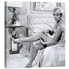 Stampa su tela Doris Day, Il letto racconta...