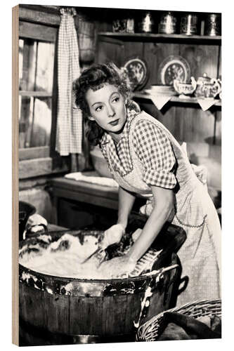 Tableau en bois Mrs. Mike (Evelyn Keyes)