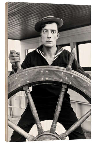 Stampa su legno Buster Keaton, Kathryn McGuire - The Navigator