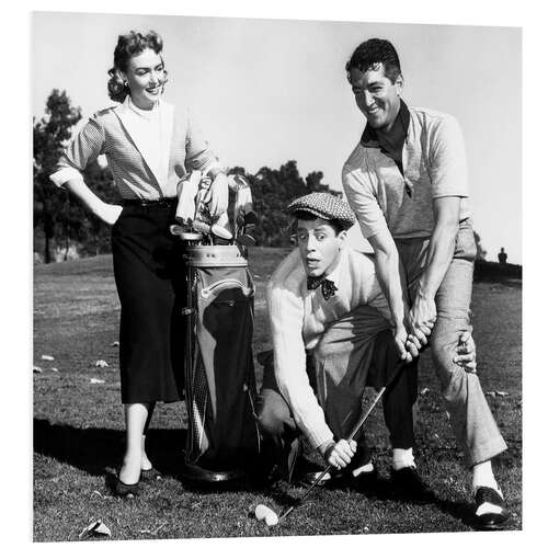 Tableau en PVC Donna Reed, Jerry Lewis, Dean Martin dans Amour, Délices et Golf