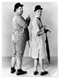 Wandsticker Laurel &amp; Hardy in Pyjamas