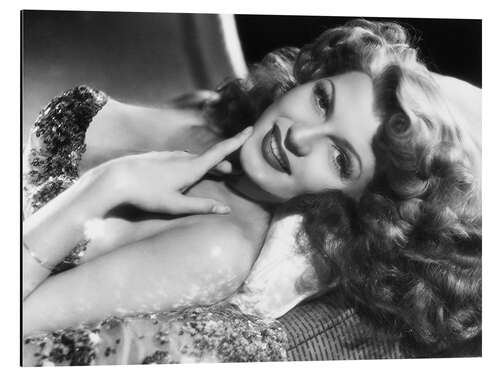 Aluminium print Rita Hayworth