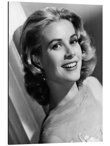 Aluminium print Grace Kelly Smiling