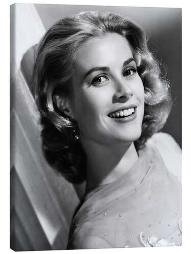 Canvas print Grace Kelly Smiling