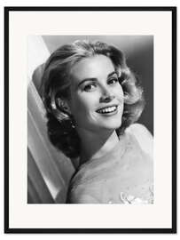 Gerahmter Kunstdruck Grace Kelly Lächelnd