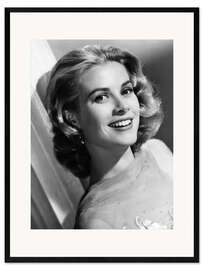 Stampa artistica con cornice Grace Kelly Smiling