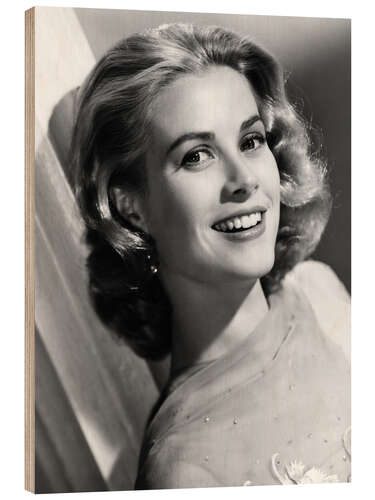 Trätavla Grace Kelly Smiling