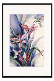 Gerahmter Kunstdruck Auf den Flügeln der Liebe