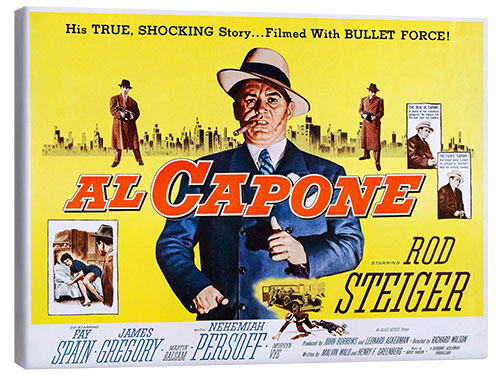 Canvas print AL CAPONE, Rod Steiger