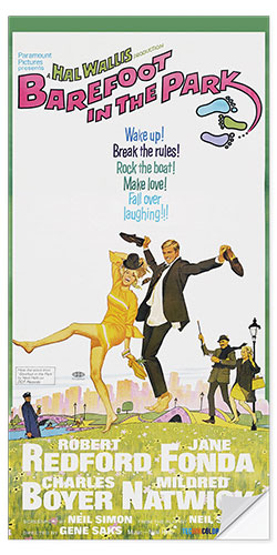 Selvklebende plakat BAREFOOT IN THE PARK