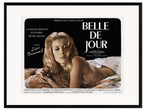 Gerahmter Kunstdruck Belle de Jour - Schöne des Tages (französisch)