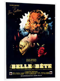 Foam board print BEAUTY AND THE BEAST, (LA BELLE ET LA BETE), Josette Day, Jean Marais