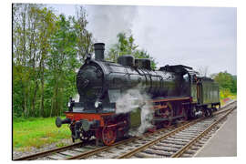 Tableau en aluminium Ancienne locomotive à vapeur en Forêt-Noire