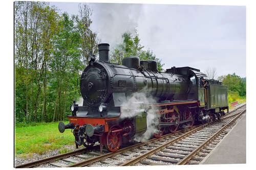 Quadro em plexi-alumínio Old Steam Locomotive in the Black Forest