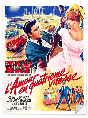 Autocolante decorativo Viva Las Vegas (French) - Elvis Presley, Ann-Margret