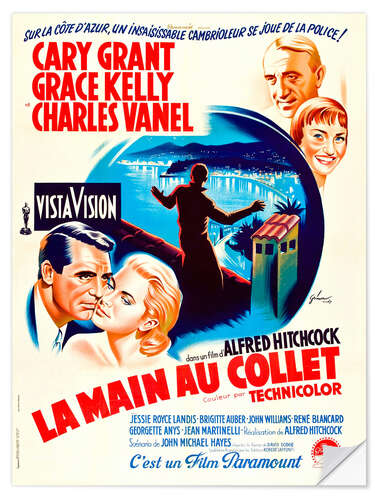 Selvklebende plakat To Catch a Thief, (La Main au Collet), Cary Grant, Grace Kelly