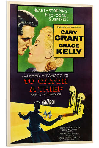 Aluminium print TO CATCH A THIEF, Alfred Hitchcock, Cary Grant, Grace Kelly