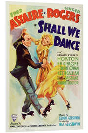 Foam board print SHALL WE DANCE, Fred Astaire, Ginger Rogers