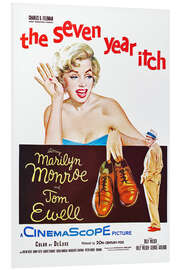 Foam board print THE SEVEN YEAR ITCH, Marilyn Monroe, Tom Ewell