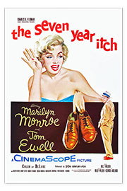 Póster  THE SEVEN YEAR ITCH, Marilyn Monroe, Tom Ewell