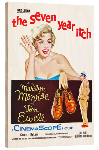 Puutaulu THE SEVEN YEAR ITCH, Marilyn Monroe, Tom Ewell