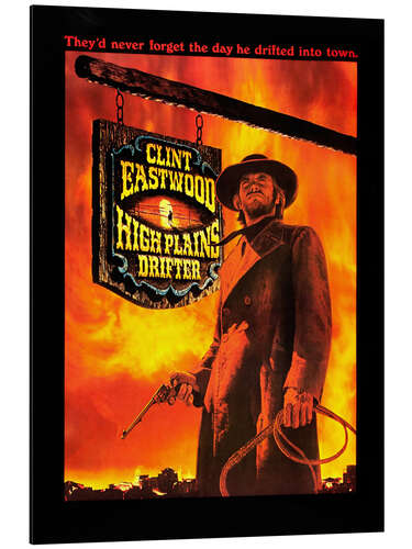 Alumiinitaulu HIGH PLAINS DRIFTER, Clint Eastwood