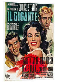 PVC-tavla GIANT, Rock Hudson, Elizabeth Taylor, James Dean