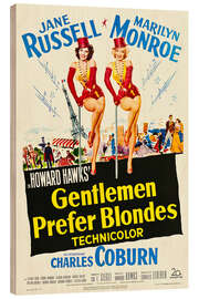 Stampa su legno Jane Russell, Marilyn Monroe - Gentelmen Prefer Blondes