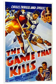 Foam board print THE GAME THAT KILLS, Charles Quigley, Rita Hayworth