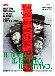 Póster  THE GOOD, THE BAD AND THE UGLY, (IL BUONO, IL BRUTTO, IL CATTIVO), Clint Eastwood, Lee Van cleef, El