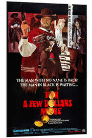 Foam board print FOR A FEW DOLLARS MORE, (PER QUALCHE DOLLARO IN PIU), Lee Van Cleef, Clint Eastwood, Gian Maria Volo