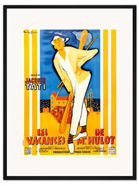 Gerahmter Kunstdruck Die Ferien des Monsieur Hulot (französisch)
