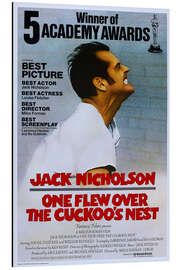 Alumiinitaulu One Flew Over the Cuckoos Nest, Jack Nicholson