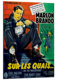 Cuadro de aluminio ON THE WATERFRONT, (SUR LES QUAIS), Marlon Brando