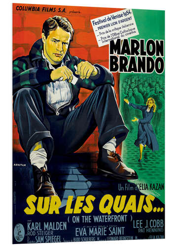 Quadro em PVC ON THE WATERFRONT, (SUR LES QUAIS), Marlon Brando