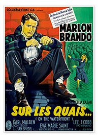 Poster ON THE WATERFRONT, (SUR LES QUAIS), Marlon Brando