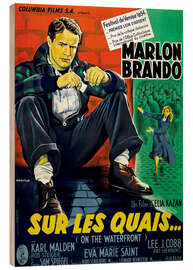 Quadro de madeira ON THE WATERFRONT, (SUR LES QUAIS), Marlon Brando