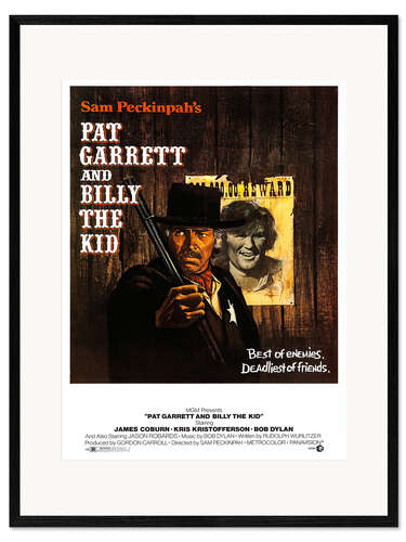 Impresión de arte enmarcada PAT GARRETT AND BILLY THE KID, (PAT GARRETT & BILLY THE KID), James Coburn, Kris Kristofferson