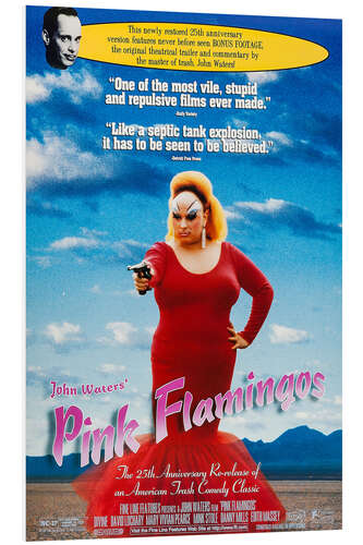 PVC print PINK FLAMINGOS, John Waters, Divine