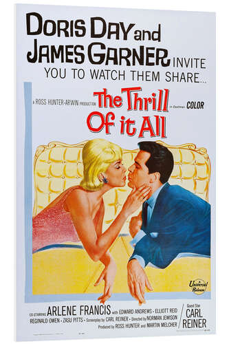 Foam board print THE THRILL OF IT ALL, Doris Day, James Garner