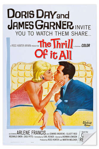 Naklejka na ścianę THE THRILL OF IT ALL, Doris Day, James Garner