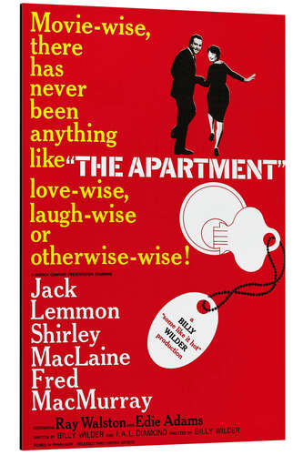 Aluminium print THE APARTMENT, Jack Lemmon, Shirley MacLaine