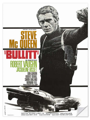 Naklejka na ścianę Steve Mcqueen w „Bullitt ”